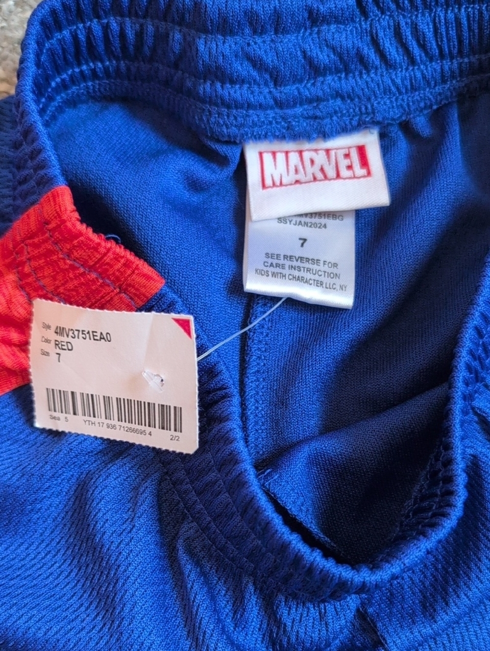 Marvel Red & Blue Boys' Superhero Tee and Shorts Set NWT - Picture 7 of 10